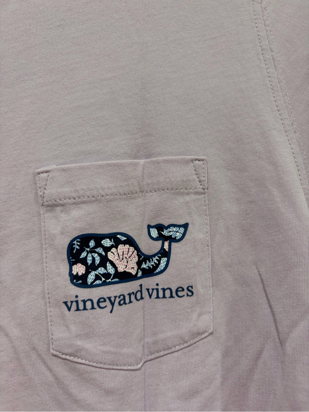 Vineyard Vines Lavender Crewneck Tee with Whale Print - Picture 2 of 5